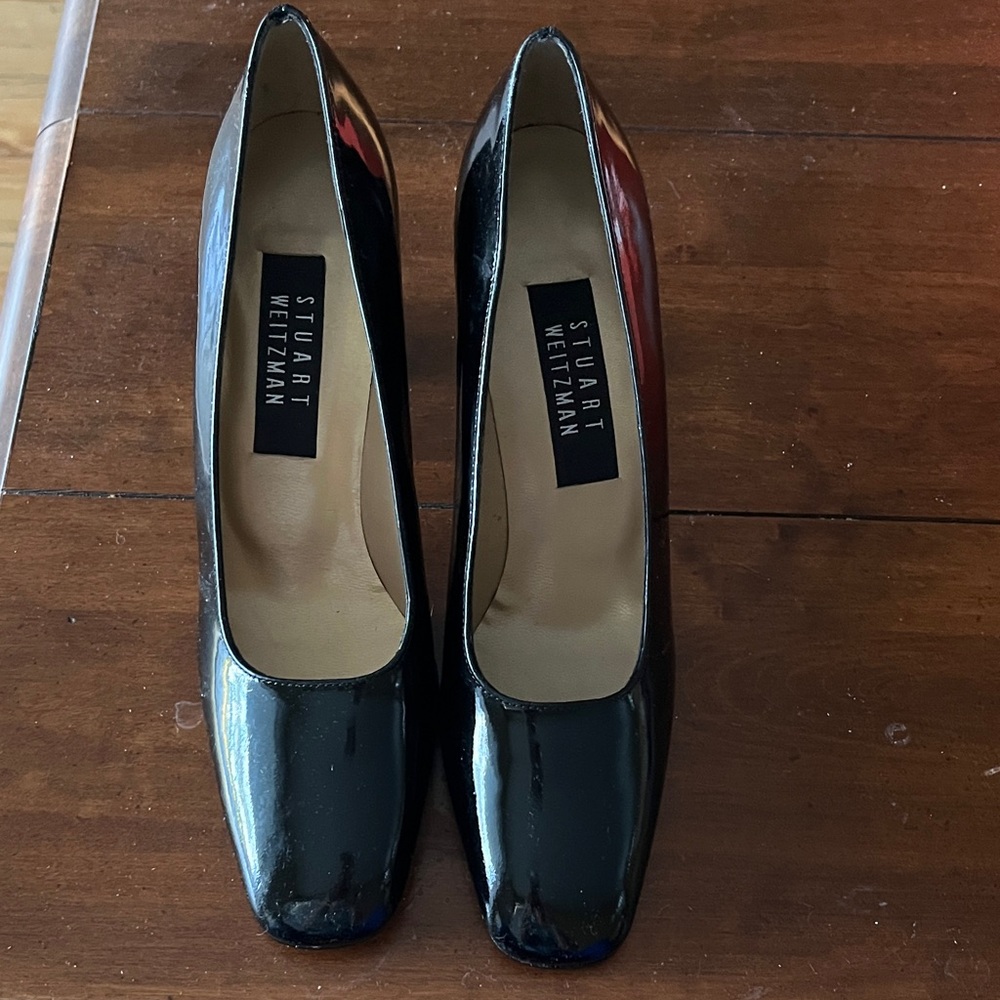 Stuart Weitzman Black Patent Leather Heels